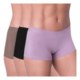3 Cuecas Boxer Feminina