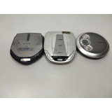 3 Discman Usados Sony Alba Philips Com Defeito Rp Leia