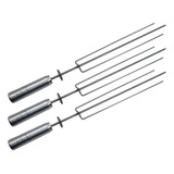3 Espetos Tridente Inox