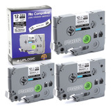 3 Etiqueta Compatível Tze 231 Brother Pt h110 Pt e110 C  Nf