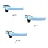  3 Fecho Maxim-ar Puxador Frontal Aluminio Branco L-20 25 30