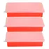 3 Forma Gelo Silicone Flexivel Com Tampa 15 Cubos Sem Bpa Cor Vermelho 