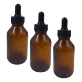 3 Frascos Ambar Marrom
