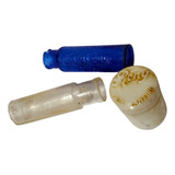 3 Frascos Vidro Opalina