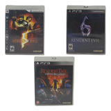 3 Jogos Resident Evil 5 + Re 6 + Op Racoon City Ps3 Físico