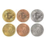 3 Moedas Bitcoins Físicas Ouro Prata Bronze