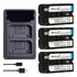 3 Np-f550/np-f570 Para Sony Handycam Dcr-trv720 Trv890 Trv90