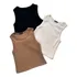 3 Peças Kit Regata Camiseta Basica Ribana Cropped Blusinha