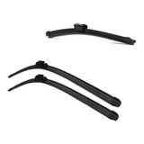 3 Peças Palhetas Silicone Parabrisa Dianteira + Traseira 