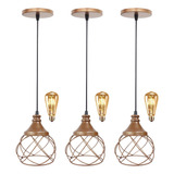 3 Pendente Aramado Esfera