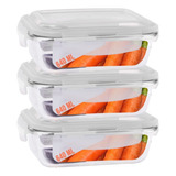 3 Pote Vidro 640ml