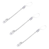 3 Prendedores Para Chupeta Modelo Mola Bebê Menino Menina Cor 3 Transparentes