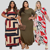3 Vestidos Longos Plus