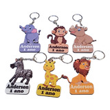 30 Chaveiros Personalizados Safari