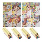 30 Livrinhos Infantil Colorir Classicos 30 Cxs Mini Giz Cera