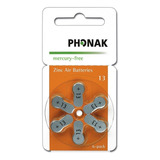 30 Pilhas Phonak Baterias P13 Pr48 Aparelho Auditivo