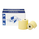 30 Rolos Bobina Térmica 80mmx40m Impressora Fiscal  1cx  Cor Amarelo