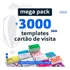 3000 Cartão Super Ultra Pack Visita Arte Final Modelos Vetor