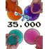 35 000 Bolinhas 7mm De Gel P  Arminhas  Orbeez Decoração Cor Rosa roxa verde laranja