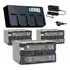 3bat.erias + Carreg. Quadruplo Np-f950/960/970 Para Sony