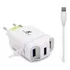 3x Carregador Celular Ultra Rápido 2.5a + Saida Usb Extra Para iPhone iPad iPod