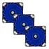 3x Fan Cooler Ventoinha Led Azul/vermelho 12x12 Cpu Gamer Pc