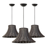 3x Lustre Pendente Luminaria