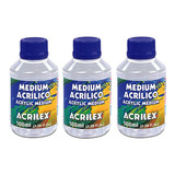 3x Médium Acrílico Acrilex 100ml