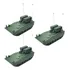 3x Modelo De Tanque Em Escala 1:72 Modelo De Montar