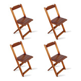 4 Cadeiras Bar Dobrvel Madeira Macia Imbuia