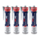 4 Unid Selantes Poliuretano Pu 40 Cibra Flex Branco