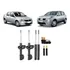 4 Amortecedores + 4 Kit Batentes Do Renault Logan/sandero 