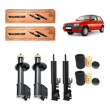 4 Amortecedores Monroe + Kits Fiat Uno Mille Way 1.0 08/14