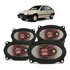 4 Auto Falante 4x6 Bravox Kadett Dianteiro E Traseiro Kit