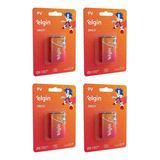 4 Bateria 9v Zinco