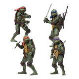 4 Bonecos Tartaruga Ninjas Action Figure Turtles Tmnt - Neca