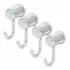 4 Cabide Gancho Inox Toalha Inox Toalheiro Ou Pendurar Roupa Cor Prateado