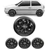 4 Calota Aro 13 Esportiva Preta Vw Gol Bola 96 97 98 99