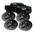 4 Calotinhas Central Roda Dodge Ram Preta Original 60mm