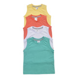 4 Camisetas Regatas Bebe