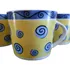 4 Canecas Em Porcelana E 2 Pratos Em Faiança