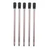 4 Cargas Refil 7cm Canetas Swarovsk Brilhante Cor Preta 