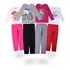 4 Conjuntos Infantil Menina Calças Legging Blusa Manga Longa