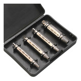 4 Extrator Remover Sacar Parafuso Espanado Quebrado C  Broca