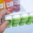 4 Formas De Gelo Luctec Cubo C Tampa Rígida Flexível Fundo Silicone Cor Azul Amarelo Rosa E Verde