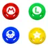 4 Grips Capa Analógico Joy-con Para Switch Modelo Mario