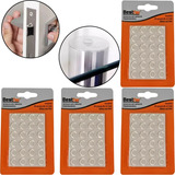 4 Kit Adesivo Protetor Anti Impacto Bater Maçaneta 24un 12mm