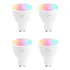4 Lampada Led Smart Rgb Mult Cor Mr16 Gu10 Wifi Google Alexa