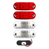 4 Lanterna Teto Ônibus Caminhão Baú Van 2 Led Bivolt +chicot