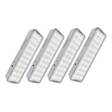 4 Luminária Luz Lampada De Emergência 30 Leds Segurimax Cor Led